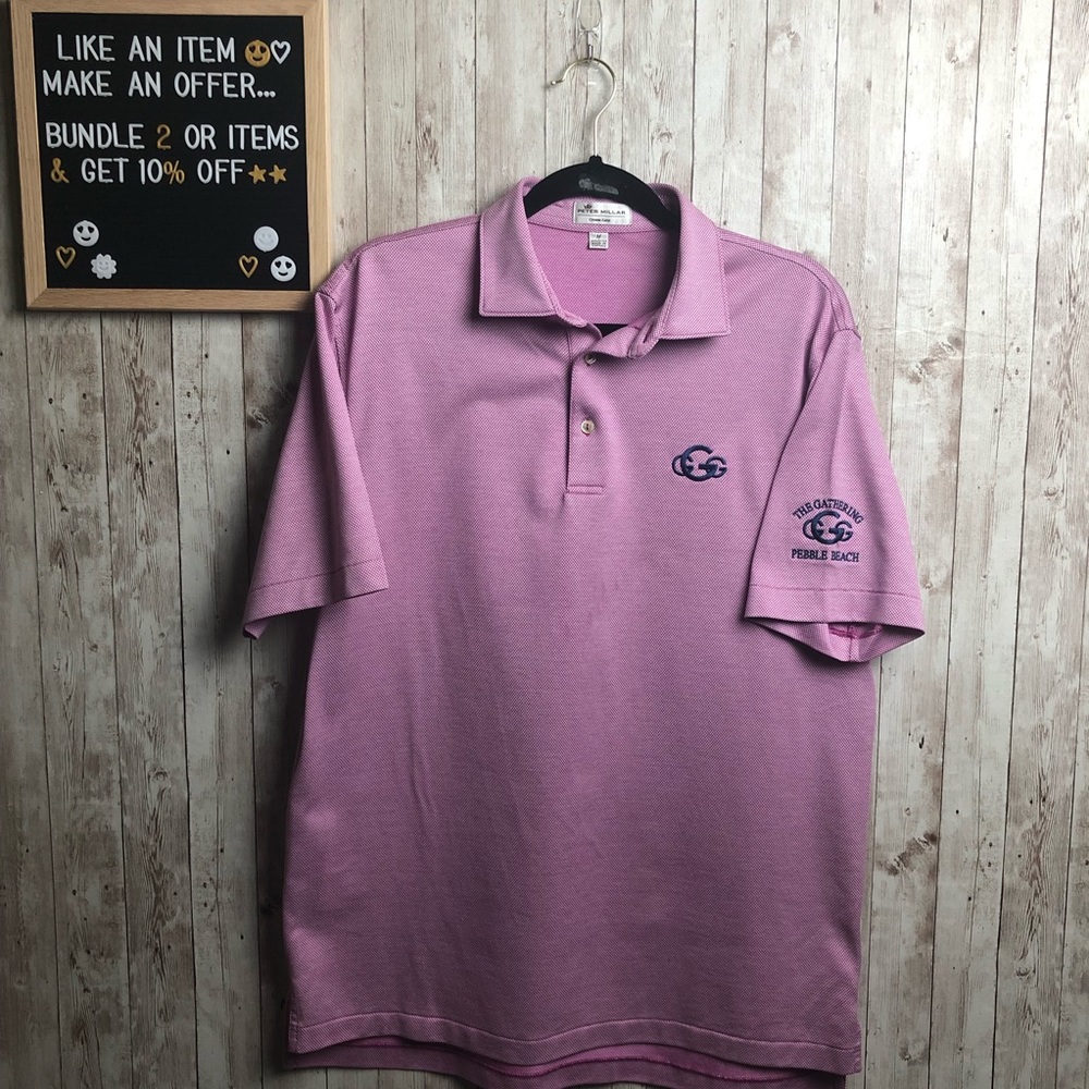 Peter Millar Crown Ease Polo Shirt, Pink/White